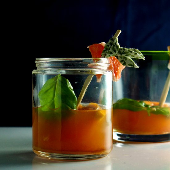 Grapefruit Basil Old Fashioned