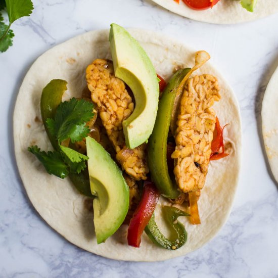 Easy Tempeh Fajitas