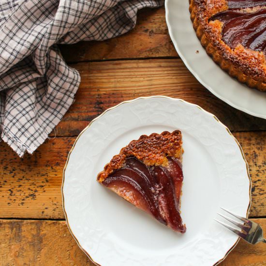 Frangipane and Poached Pear Tart