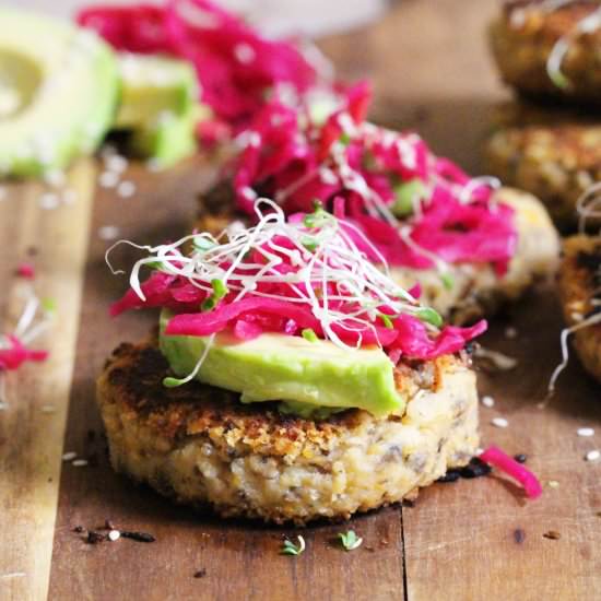 Mushroom Chickpea Burgers