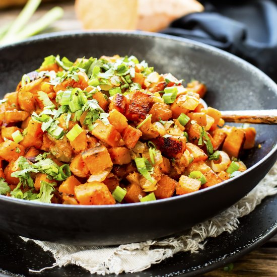 Easy Skillet Sweet Potatoes