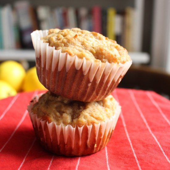 Honey, Lemon, and Ginger Spelt Muffins