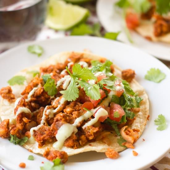 Chickpea Chorizo Tostadas