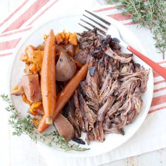 Garlic Herb Slow Cooker Pot Roast