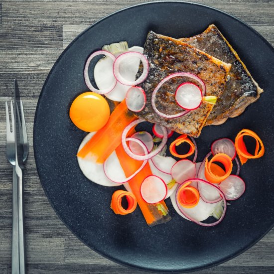 Zander Fillet With Confit Egg Yolk