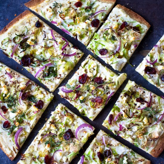 Ricotta Flatbread with Brussels