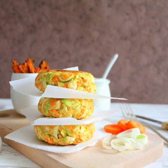 Winter vegetable vegan patties