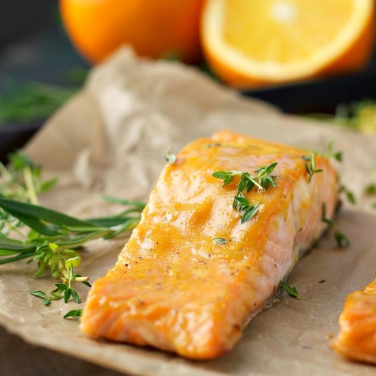 Orange Maple Baked Salmon