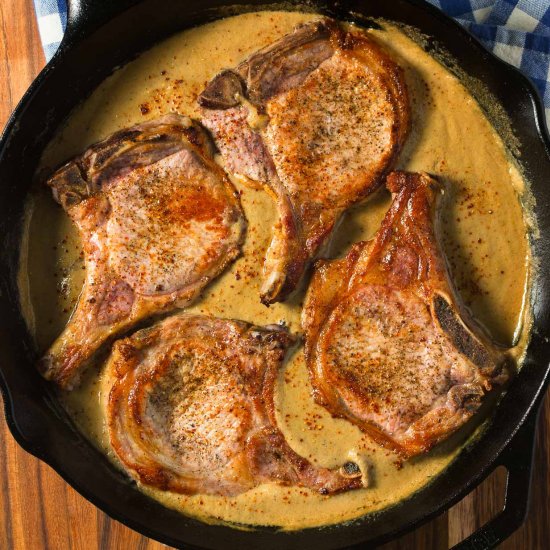 pork chops with mushroom