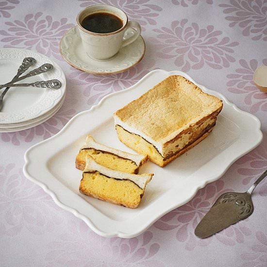 Pound cake with three colours