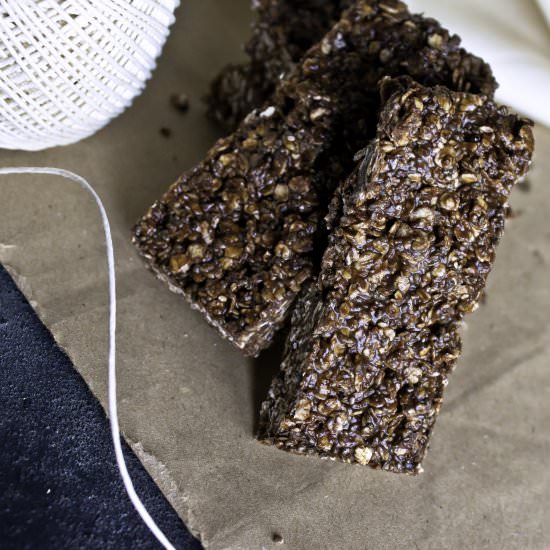 No Bake Choco Coconut Chia Seed Bar