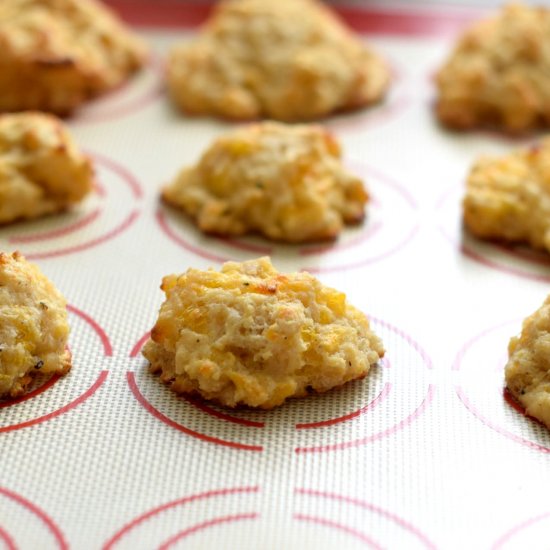 Cheddar Black Pepper Drop Biscuits