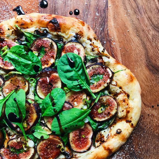 Fig and Swiss Brown Mushroom Pizza