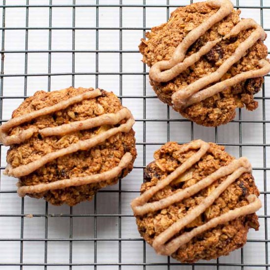 Apple Raisin Oatmeal Cookies