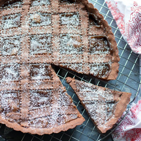 Chocolate Crostata Chestnut Jam