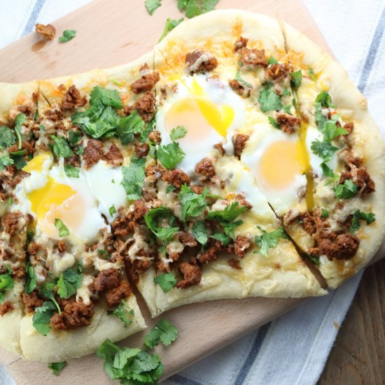 Chorizo Breakfast Pizza