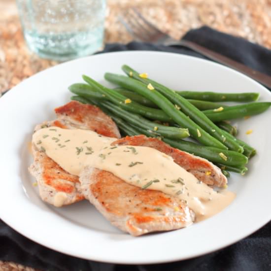 Pork with Rosemary and Creamy Dijon