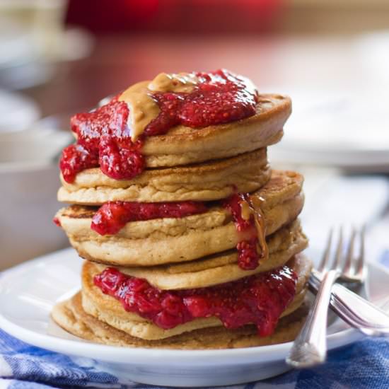 Vegan PB&J Pancakes