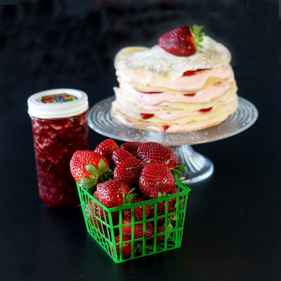 Strawberry Crepe Cake