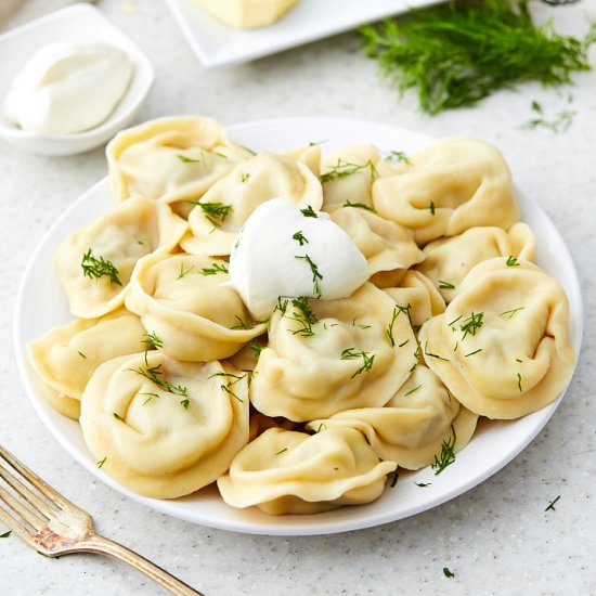 Traditional Pelmeni Meat Dumplings