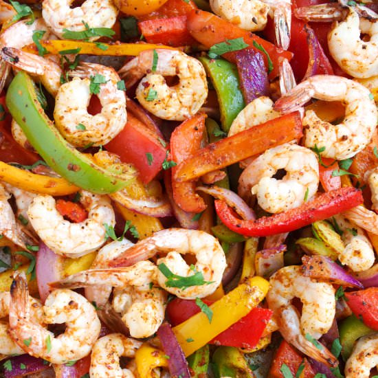 15 Minute Shrimp Fajitas