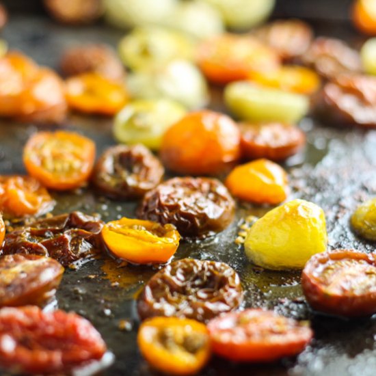 Low Fodmap Garlic Roasted Tomatoes