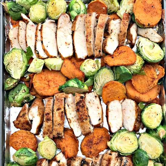 Sheet Pan Chicken & Sweet Potatoes