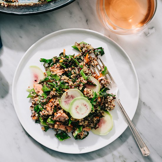 Salmon Quinoa w/Honey Soy Dressing