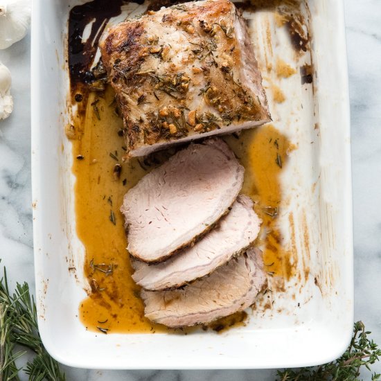 Pork Loin Roast with Garlic & Herbs