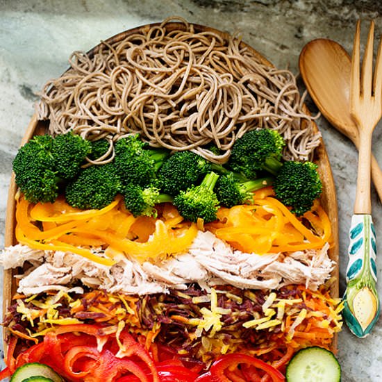 Soba Noodle Salad with Tahini Dressing