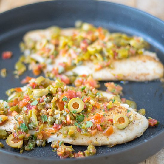 Tilapia w/ Veracruz Jalapeño Salsa