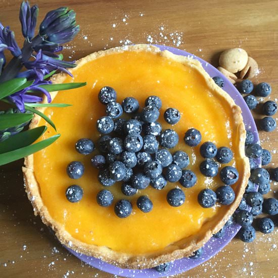 Persimmons Cheesecake & Blueberries