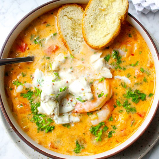 Slow Cooker Shrimp Bisque