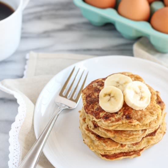 Peanut Butter Banana Pancakes