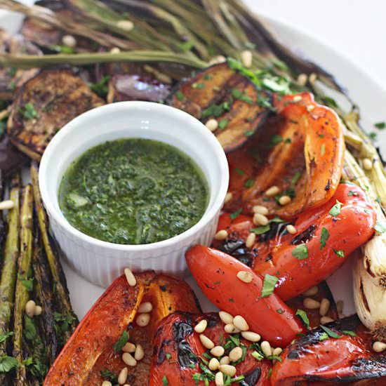 Grilled Vegetables w/ Dipping Oil