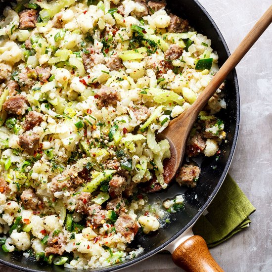 Sausage Cauliflower Fried Rice