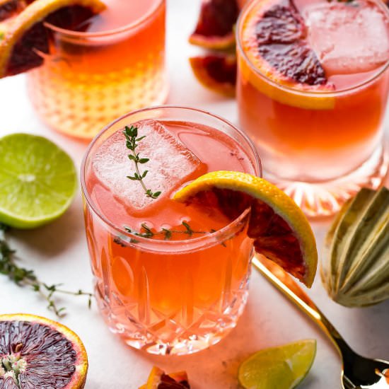 Blood Orange Gin and Tonics