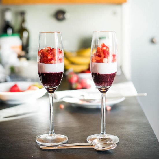 Blackberry Jello July 4th Dessert