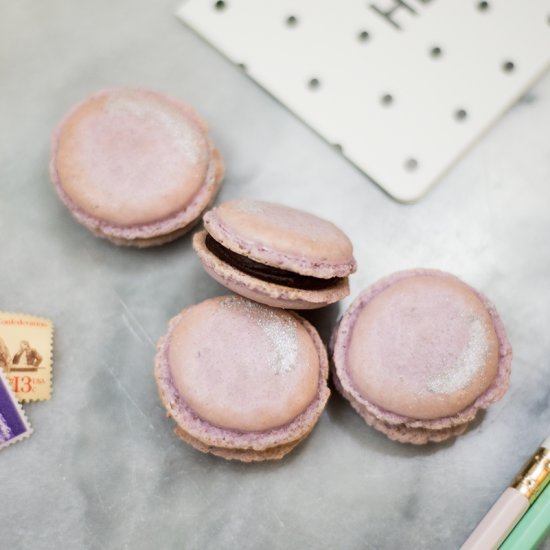 Lavender French Macarons Ganache