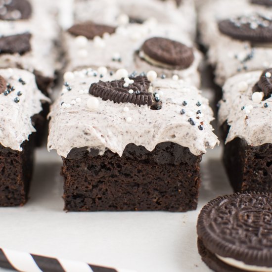 Triple Oreo Brownies