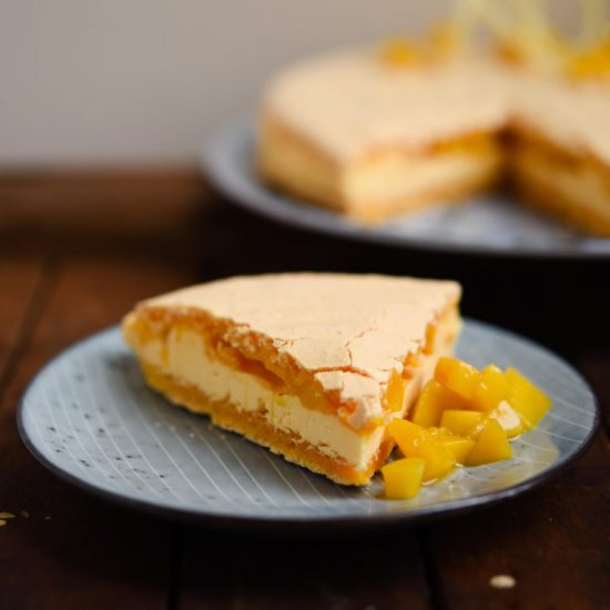 Mango & Cardamom Macaron Cake