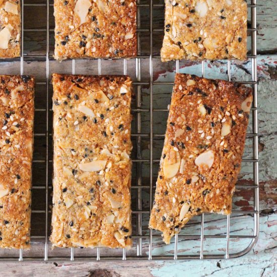 Sweet & Salty Almond Sesame Bars.