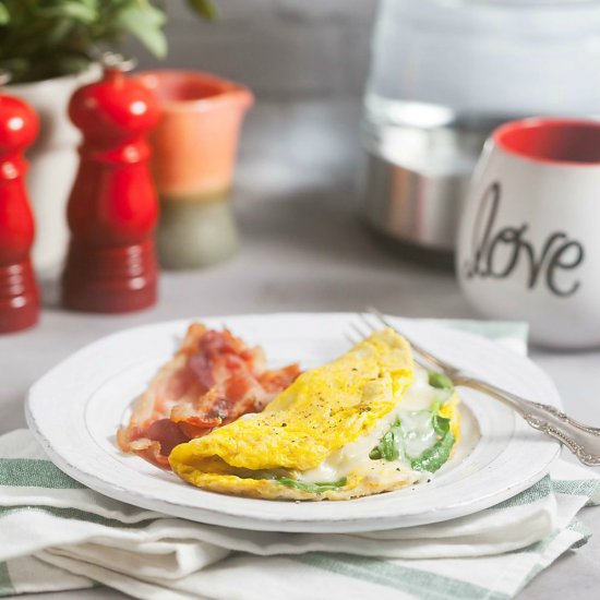 3-Minute Spinach Artichoke Omelet