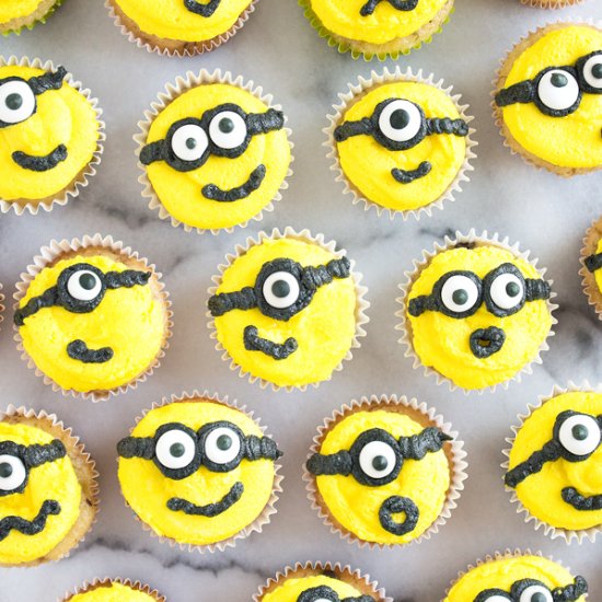 How To Make Minion Mini Cupcakes