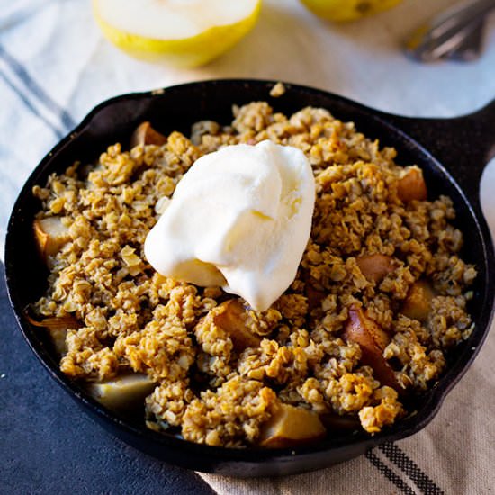 Maple Ginger Pear Crisp