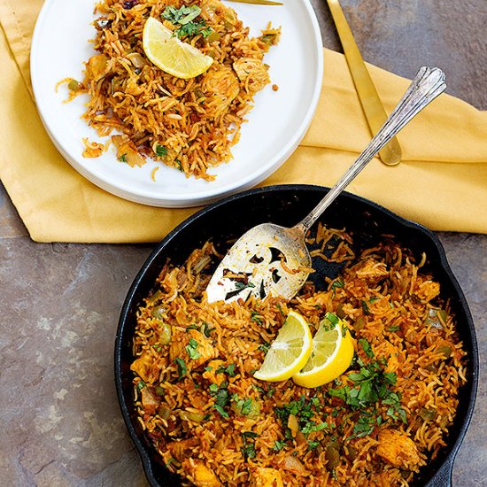 Chicken Chorizo Rice Skillet