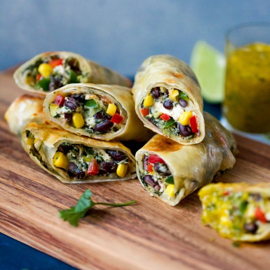 Southwestern Baked Egg Rolls