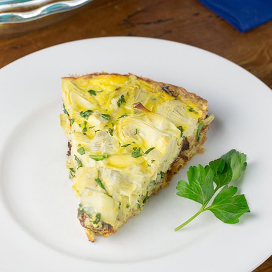 Chicken Artichoke Farro Frittata