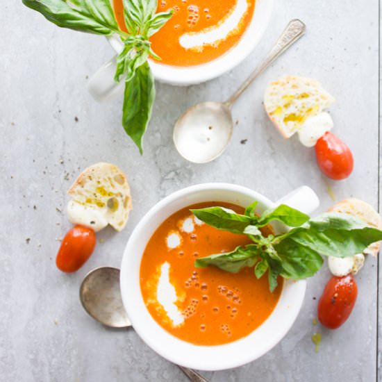 Carrot Tomato Basil Soup