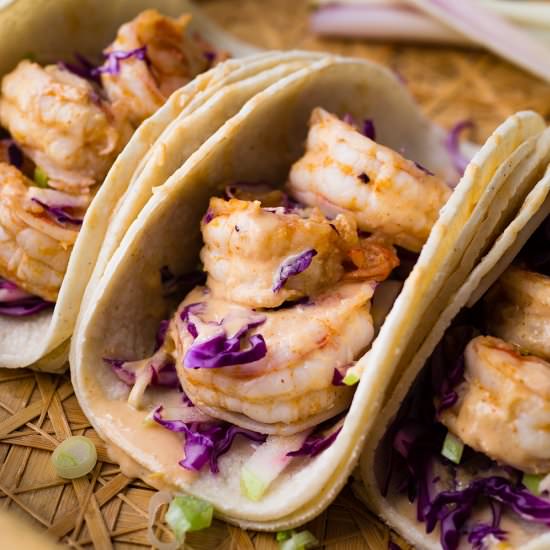 Pan-Asian Shrimp Tacos